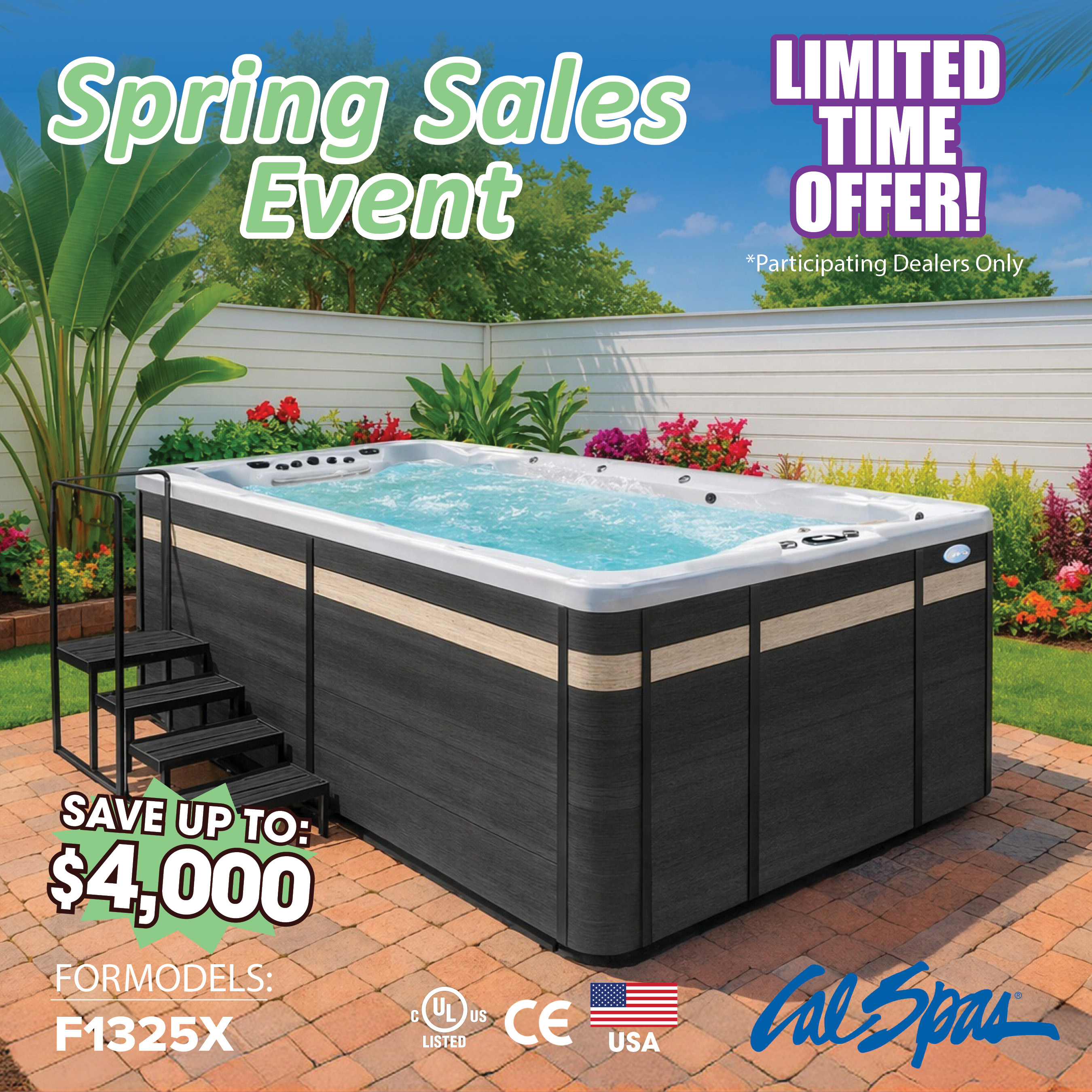 Calspas hot tub being used in a family setting - 
